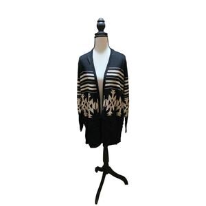 Super Line Aztec print cardigan size l navy blue